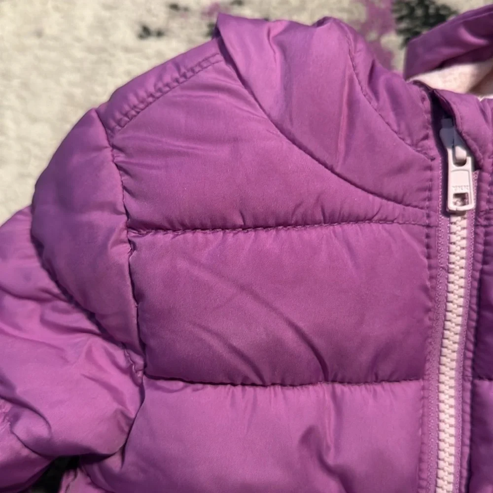Old Navy Purple Frost Free Puffer Jacket 12-18 Months